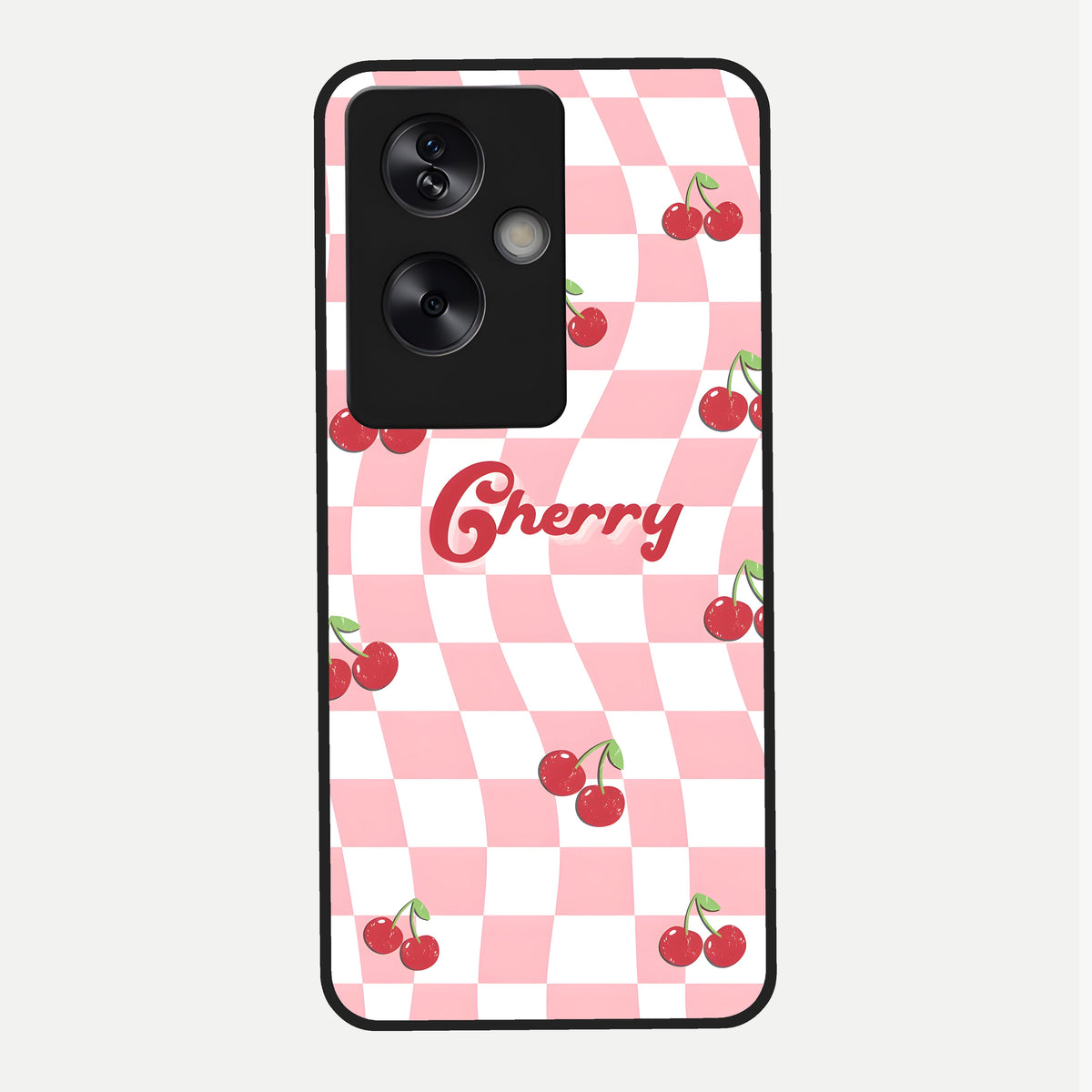  Sweet Cherry Vibes Glass Case For Oppo A79 back cover – full design glossy printed glass finish