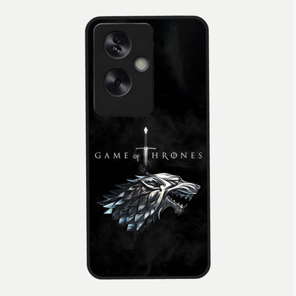  Throne Wolf Legacy Glass Case For Oppo A79 back cover – full design glossy printed glass finish