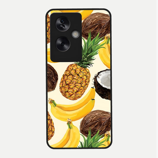  Tropical Fruit Mood Glass Case For Oppo A79 back cover – full design glossy printed glass finish