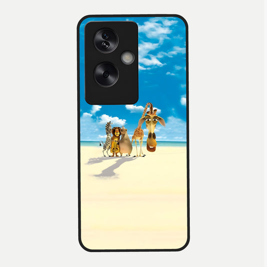  Tropical Fun Squad Glass Case For Oppo A79 back cover – full design glossy printed glass finish