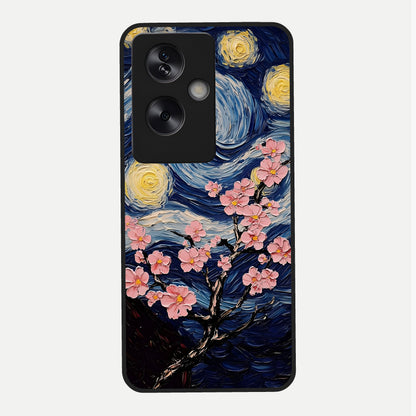  Van Gogh Scenery Glass Case For Oppo A79 back cover – full design glossy printed glass finish