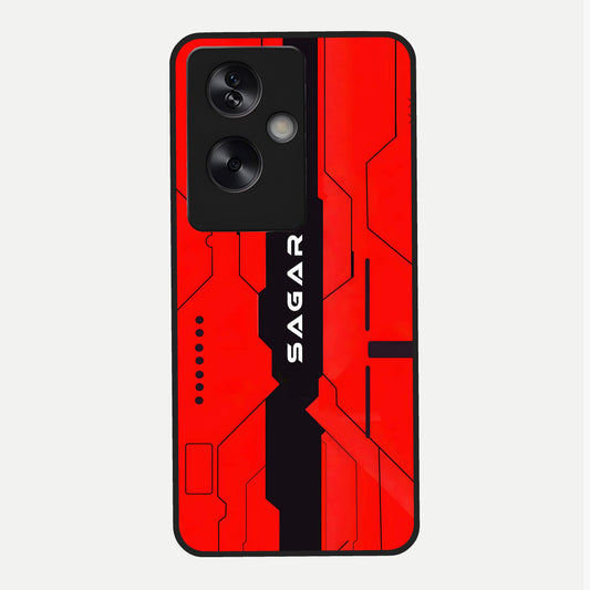  Voltage Rise CYBERPUNK Custom Name Glass Case For Oppo A79 back cover – personalized glossy printed glass finish
