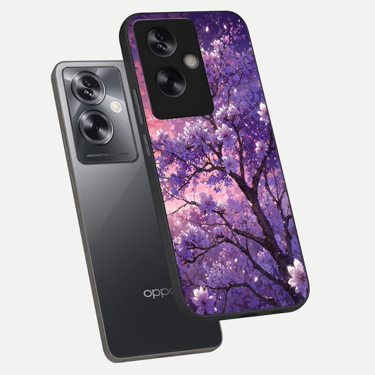  Blossom Tree phone case For Oppo A79 showing premium glass back cover with detailed artwork