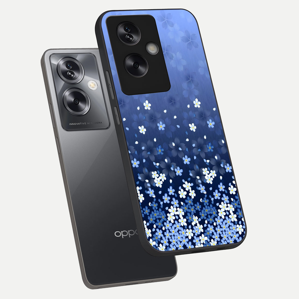  Blue Starry phone case For Oppo A79 showing premium glass back cover with detailed artwork