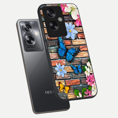 Brick Bloom Flight phone case For Oppo A79 showing premium glass back cover with detailed artwork
