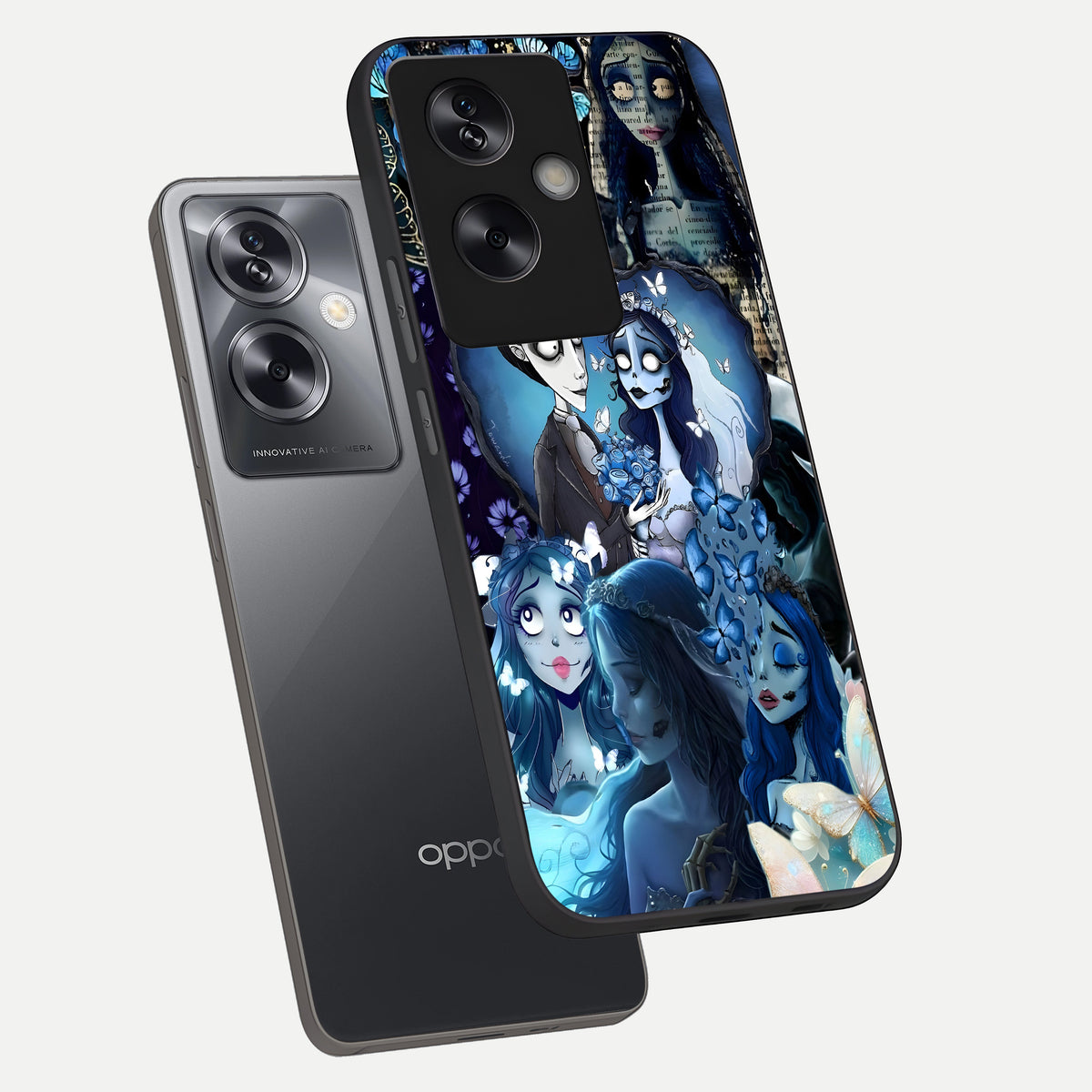  Butterfly Ghost Soul phone case For Oppo A79 showing premium glass back cover with detailed artwork