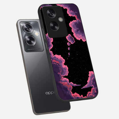  Cosmic Cloud Journey phone case For Oppo A79 showing premium glass back cover with detailed artwork
