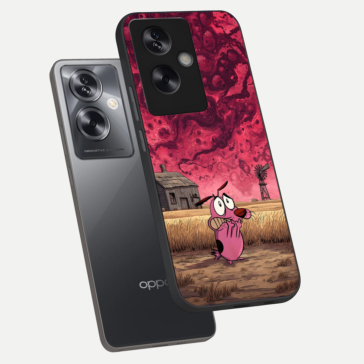  Courage Under Sky phone case For Oppo A79 showing premium glass back cover with detailed artwork