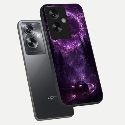  Eternal Cosmic Drive phone case For Oppo A79 showing premium glass back cover with detailed artwork
