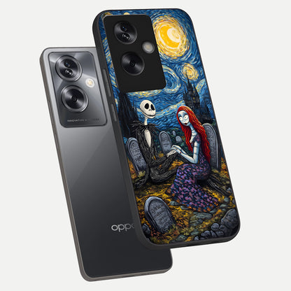  Eternal Night Love phone case For Oppo A79 showing premium glass back cover with detailed artwork