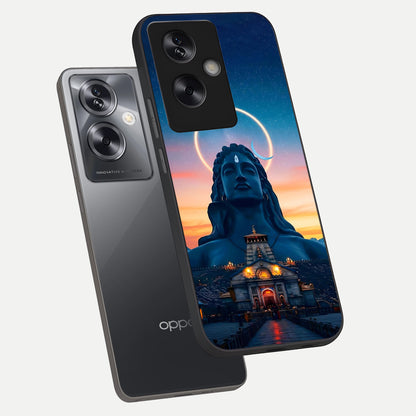  Eternal Shiva Aura phone case For Oppo A79 showing premium glass back cover with detailed artwork