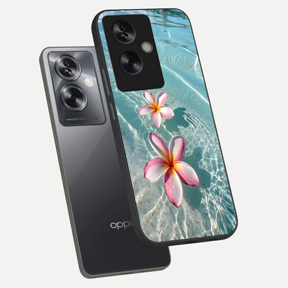  Floating Bloom Bliss phone case For Oppo A79 showing premium glass back cover with detailed artwork