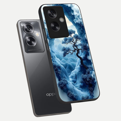  Frozen Serenity Gate phone case For Oppo A79 showing premium glass back cover with detailed artwork