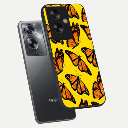  Golden Wing Flight phone case For Oppo A79 showing premium glass back cover with detailed artwork