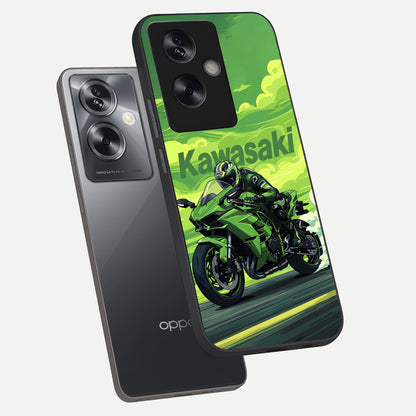  Greenery Sky phone case For Oppo A79 showing premium glass back cover with detailed artwork