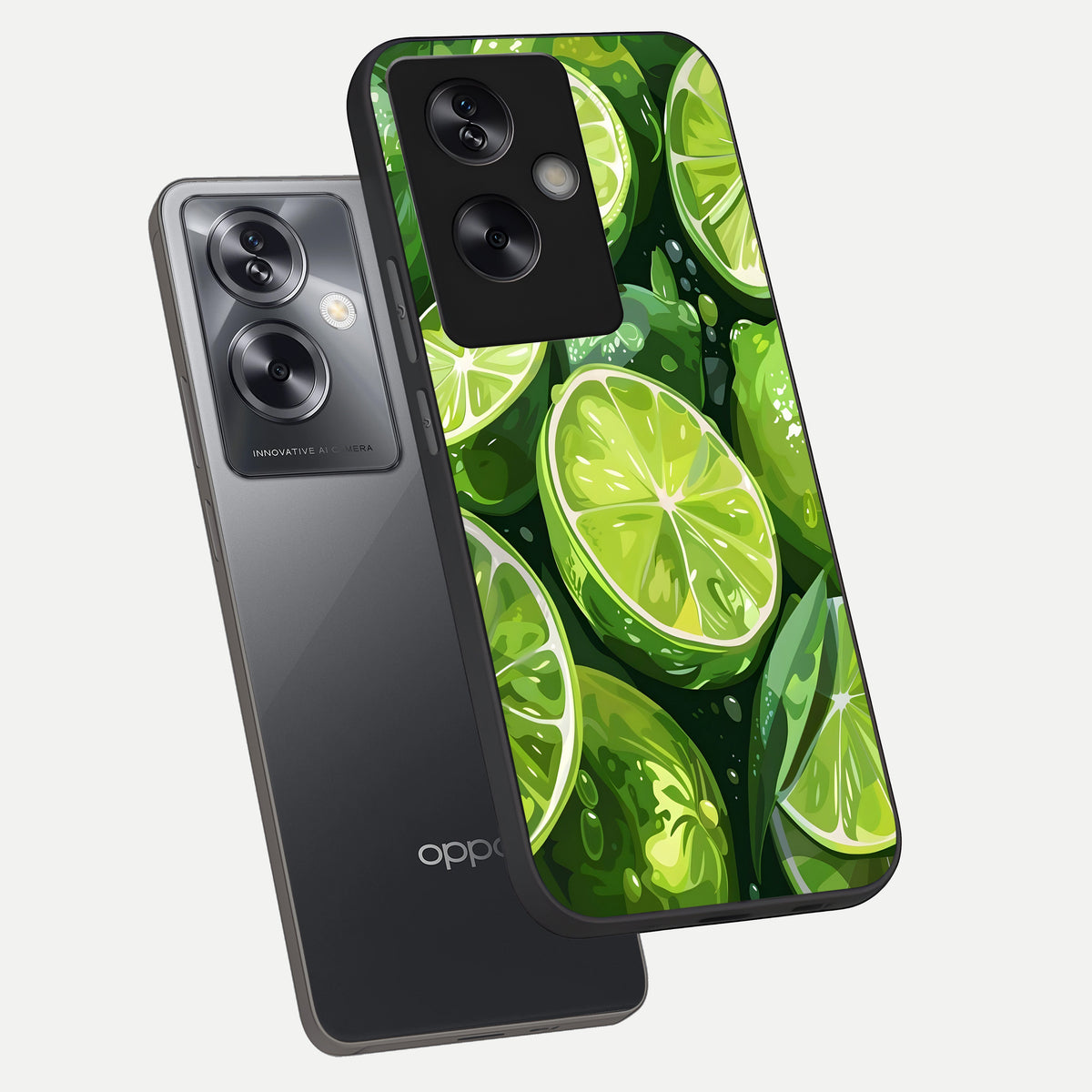  Green Kawasaki phone case For Oppo A79 showing premium glass back cover with detailed artwork