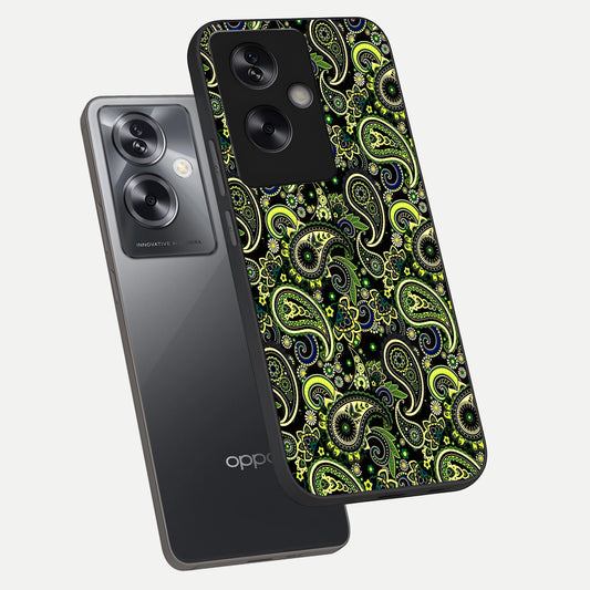  Green Lemon phone case For Oppo A79 showing premium glass back cover with detailed artwork