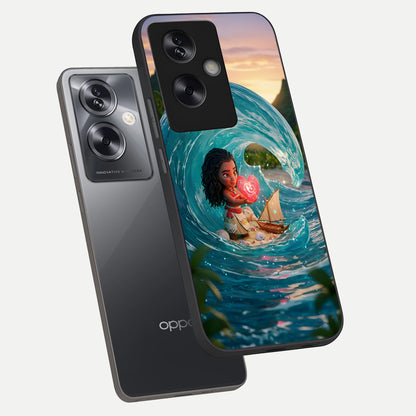  Heart of Ocean phone case For Oppo A79 showing premium glass back cover with detailed artwork