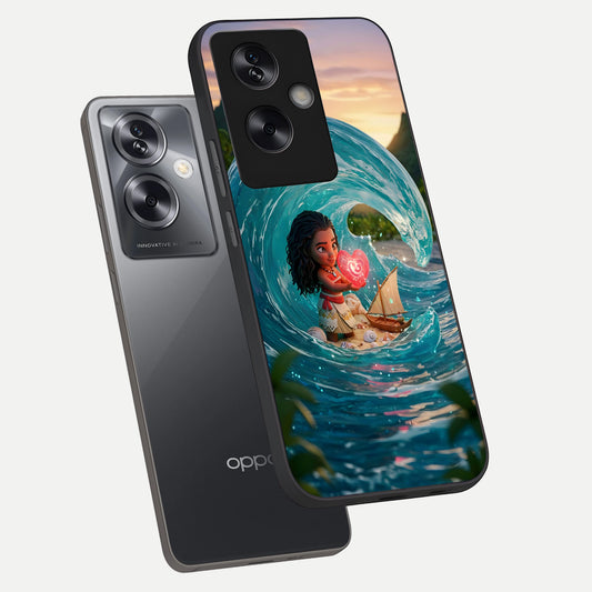  Heart of Ocean phone case For Oppo A79 showing premium glass back cover with detailed artwork