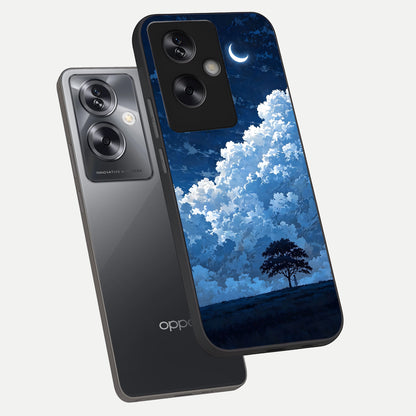  Midnight Sky Serenity phone case For Oppo A79 showing premium glass back cover with detailed artwork