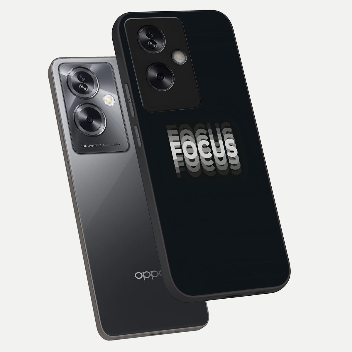  Mono Focus Vision phone case For Oppo A79 showing premium glass back cover with detailed artwork