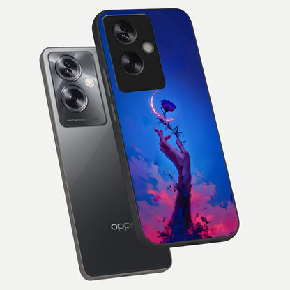  Mystic Hand phone case For Oppo A79 showing premium glass back cover with detailed artwork
