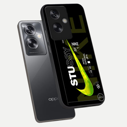  Neon Street Edition phone case For Oppo A79 showing premium glass back cover with detailed artwork