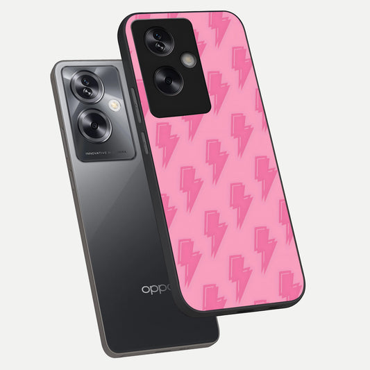  Pink Moo Magic phone case For Oppo A79 showing premium glass back cover with detailed artwork