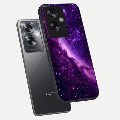  Purple Shade Sky phone case For Oppo A79 showing premium glass back cover with detailed artwork
