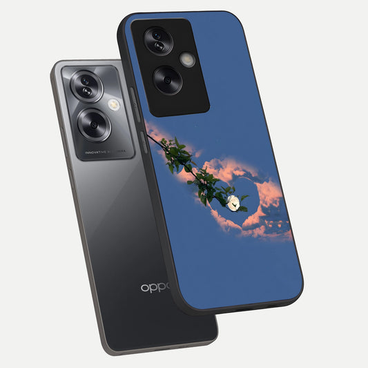  Sky Under Tree phone case For Oppo A79 showing premium glass back cover with detailed artwork