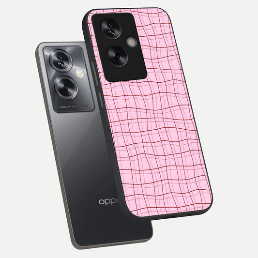  Soft Grid Bliss phone case For Oppo A79 showing premium glass back cover with detailed artwork