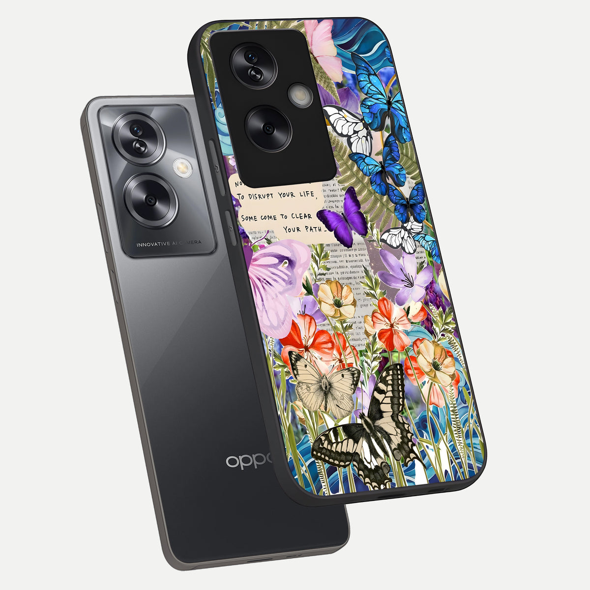  Storm Path Bloom phone case For Oppo A79 showing premium glass back cover with detailed artwork