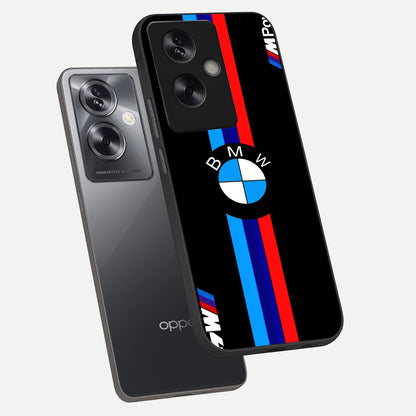  Turbo BMW Beast phone case For Oppo A79 showing premium glass back cover with detailed artwork