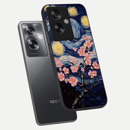  Van Gogh Scenery phone case For Oppo A79 showing premium glass back cover with detailed artwork