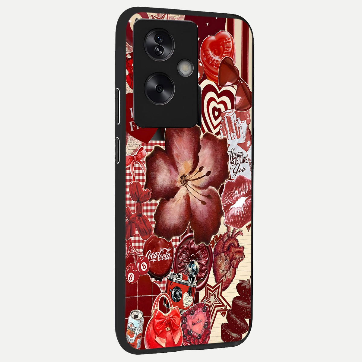  Aesthetic Little Freak back cover For Oppo A79 slim fit glass case with vibrant aesthetic design