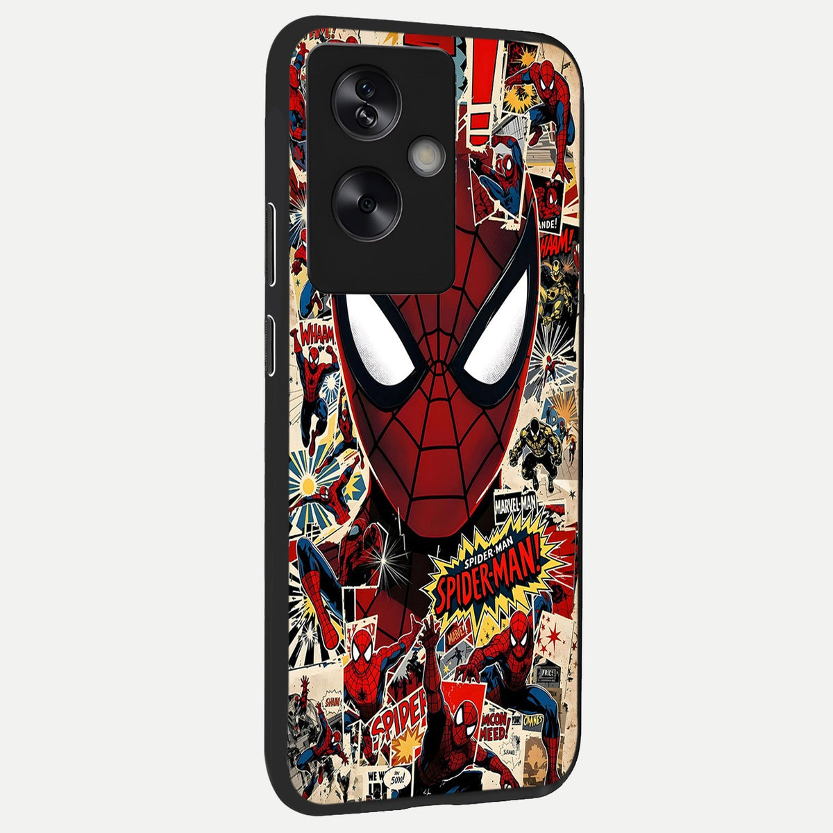  Aesthetic Wonder Spider back cover For Oppo A79 slim fit glass case with vibrant aesthetic design