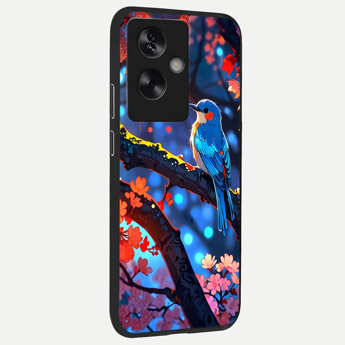  Blooming Water Drift back cover For Oppo A79 slim fit glass case with vibrant aesthetic design