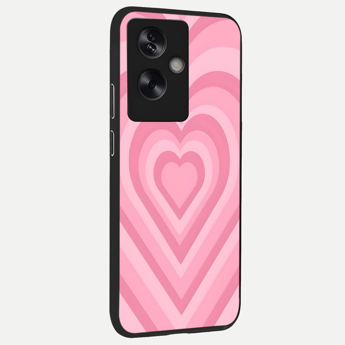  Blush Heart Waves back cover For Oppo A79 slim fit glass case with vibrant aesthetic design