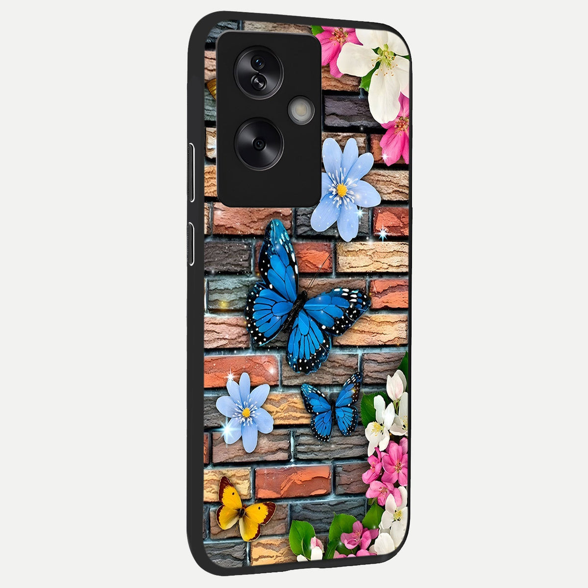  Brick Bloom Flight back cover For Oppo A79 slim fit glass case with vibrant aesthetic design