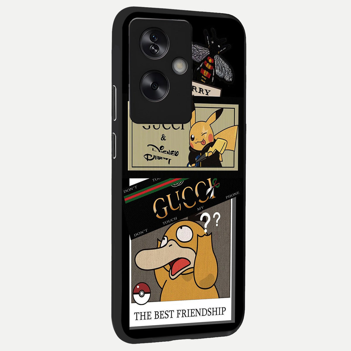  Cartoon Brand Play Mashup back cover For Oppo A79 slim fit glass case with vibrant aesthetic design