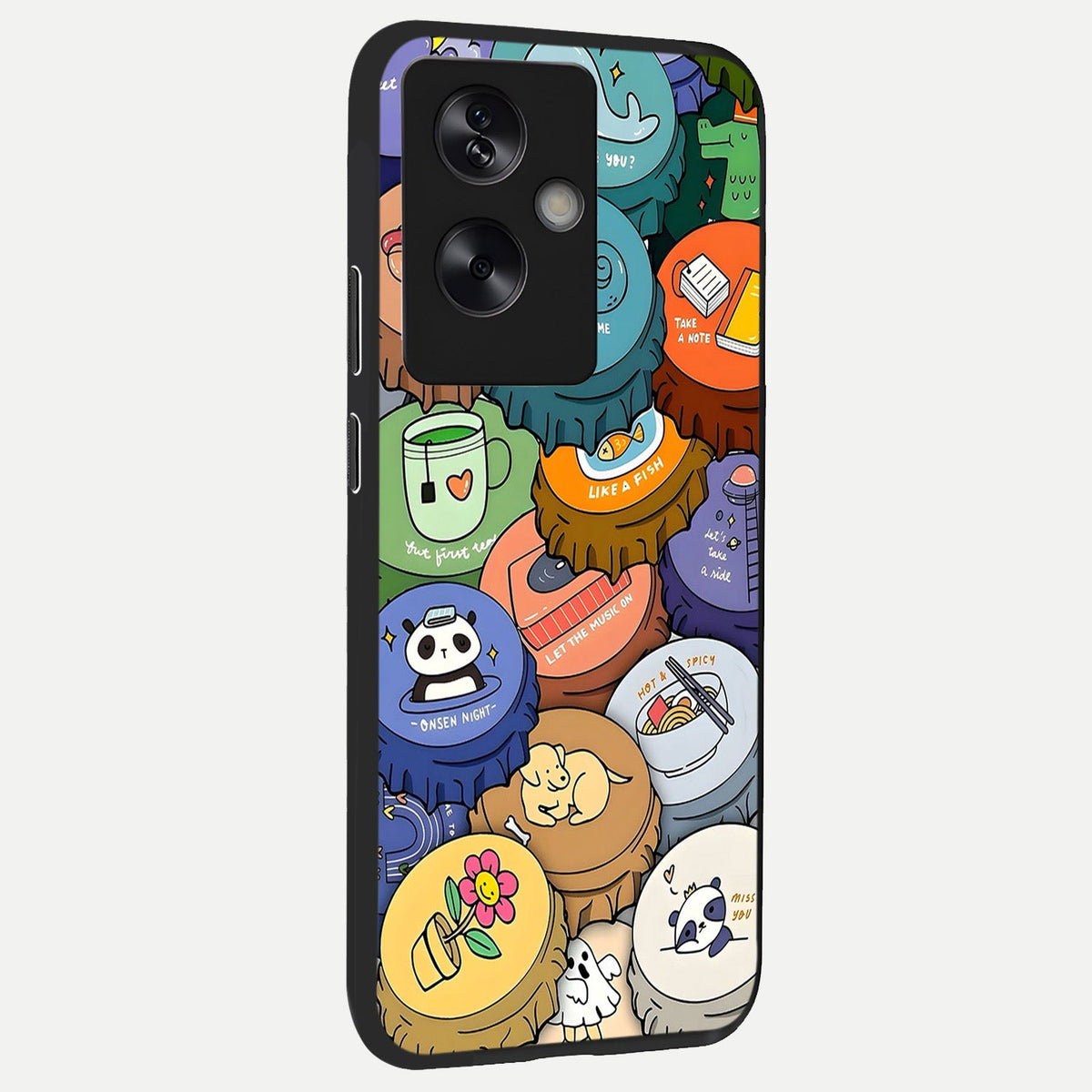  Coins Patterns back cover For Oppo A79 slim fit glass case with vibrant aesthetic design