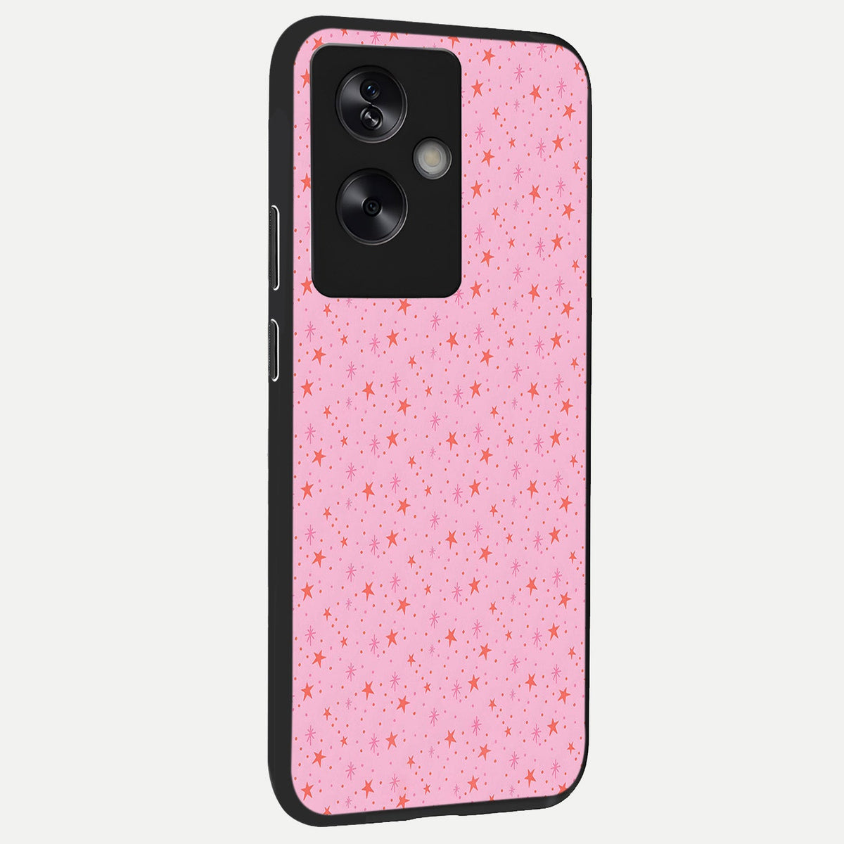  Cosmic Pink Sparkle back cover For Oppo A79 slim fit glass case with vibrant aesthetic design