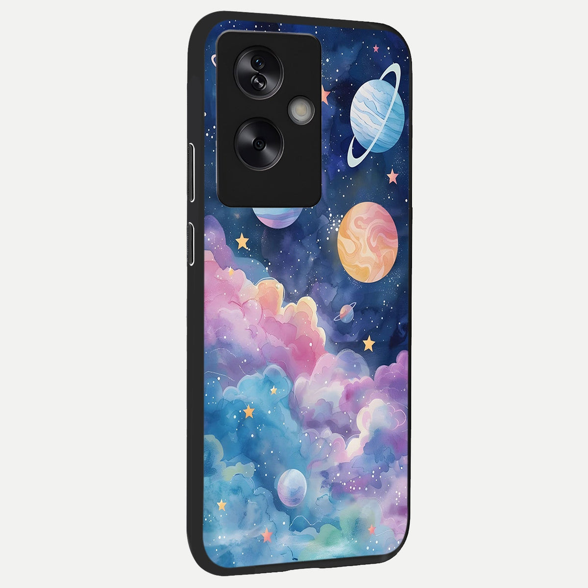  Cosmic Planet Dreams back cover For Oppo A79 slim fit glass case with vibrant aesthetic design