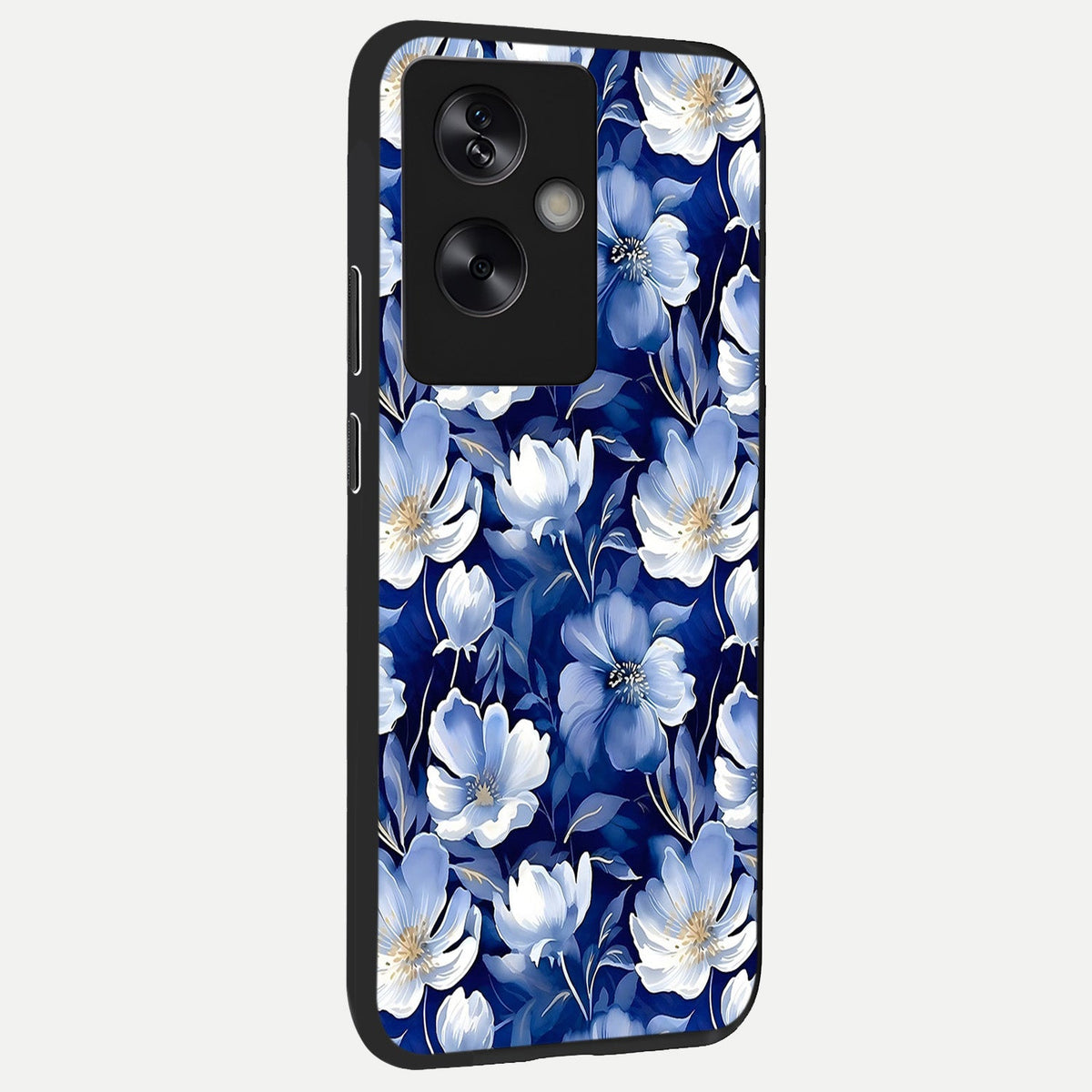  Cute Floral Patterns back cover For Oppo A79 slim fit glass case with vibrant aesthetic design