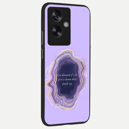  Damned People Quote back cover For Oppo A79 slim fit glass case with vibrant aesthetic design