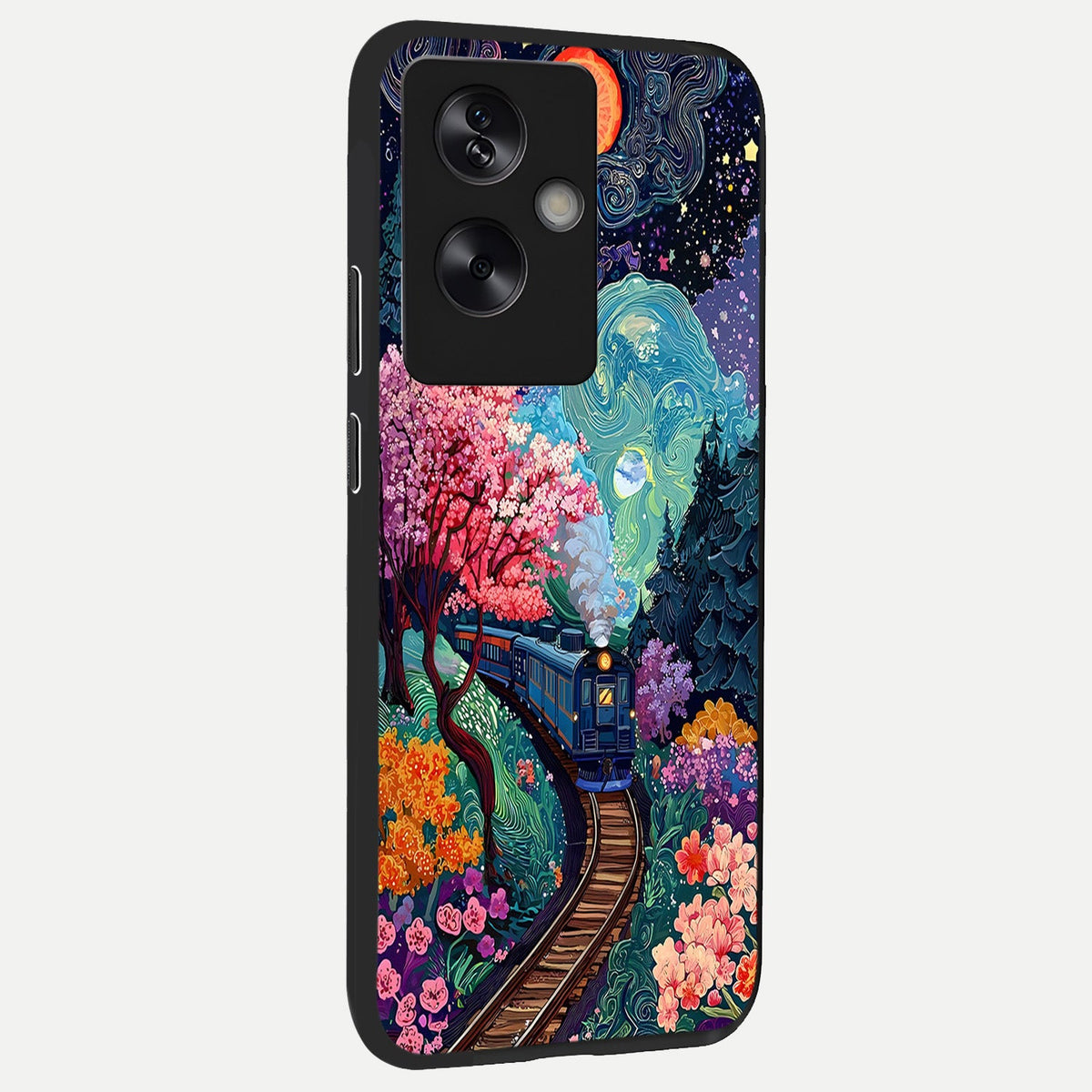  Digital Art back cover For Oppo A79 slim fit glass case with vibrant aesthetic design
