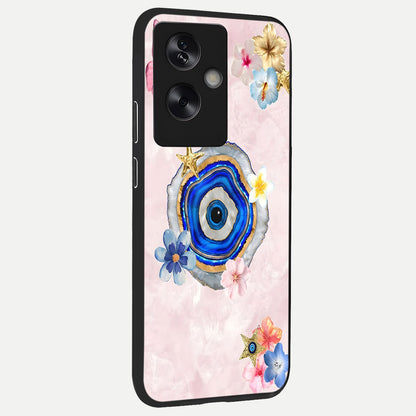  Divine Aura Bloom back cover For Oppo A79 slim fit glass case with vibrant aesthetic design