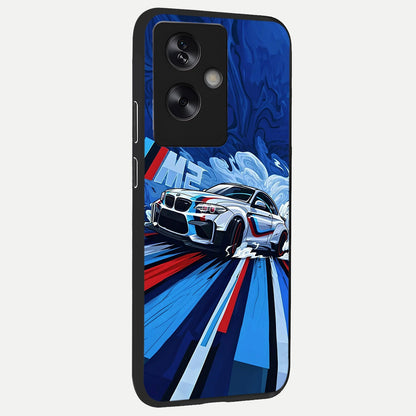  Drift Power Rush back cover For Oppo A79 slim fit glass case with vibrant aesthetic design