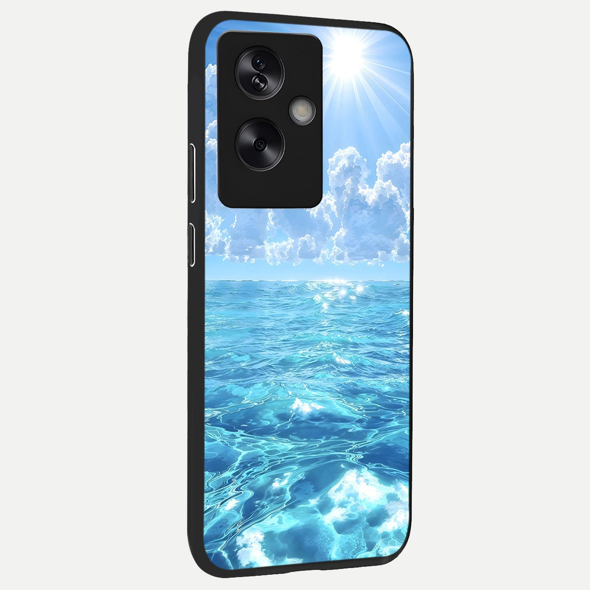  Endless Ocean Horizon back cover For Oppo A79 slim fit glass case with vibrant aesthetic design