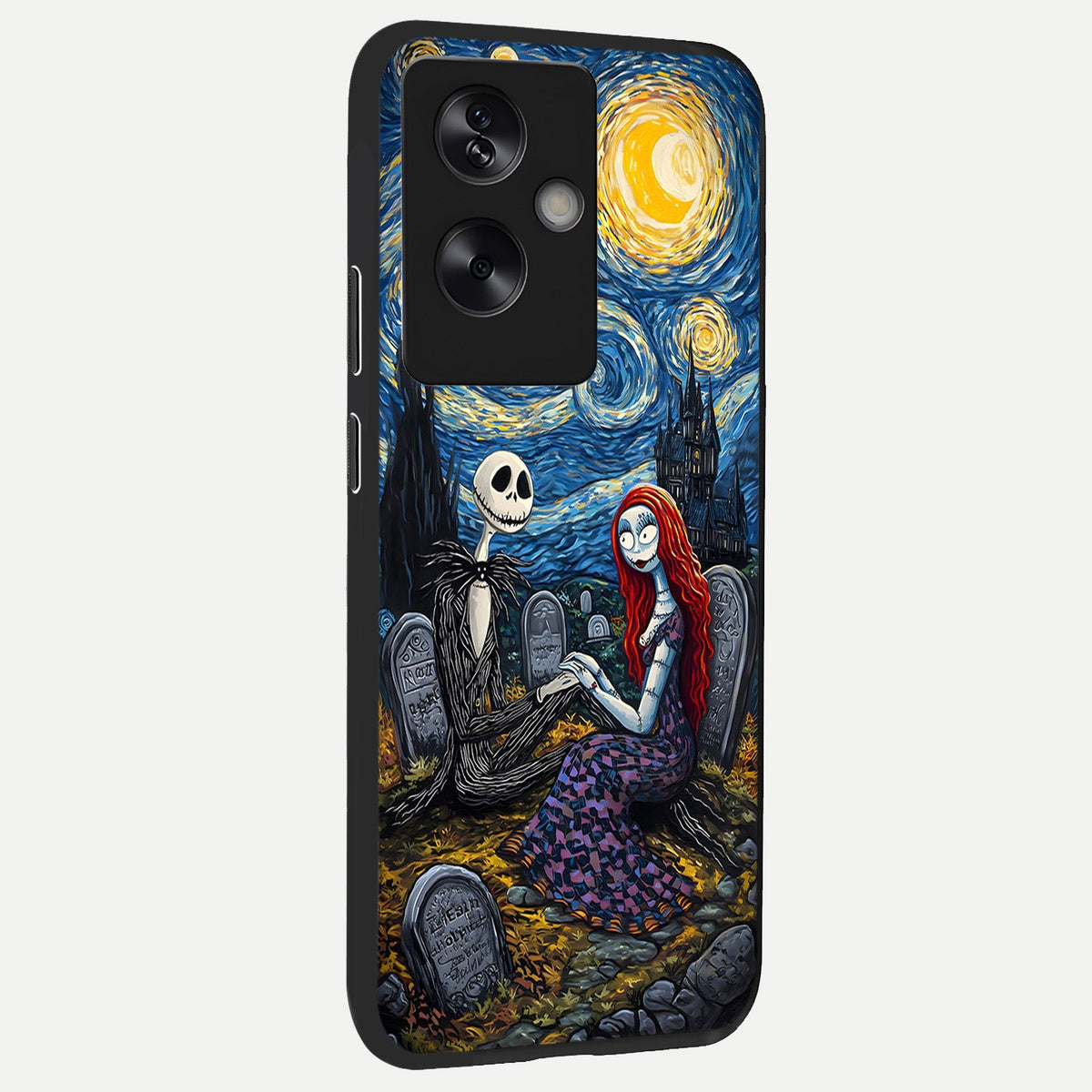  Eternal Night Love back cover For Oppo A79 slim fit glass case with vibrant aesthetic design